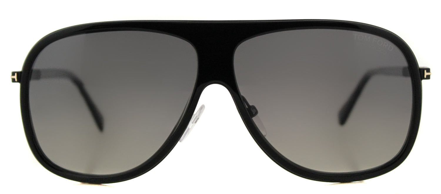 Tom Ford TF 462 01D Aviator Plastic Black Sunglasses with Grey Gradient Polarized Lens sold by Gaffos