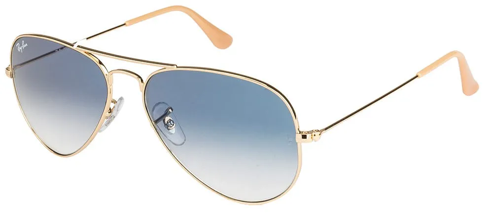 Ray-Ban RB 3025 001/3F Aviator Metal Gold Sunglasses with Light Blue Gradient Lens sold by Gaffos product image thumbnail 2