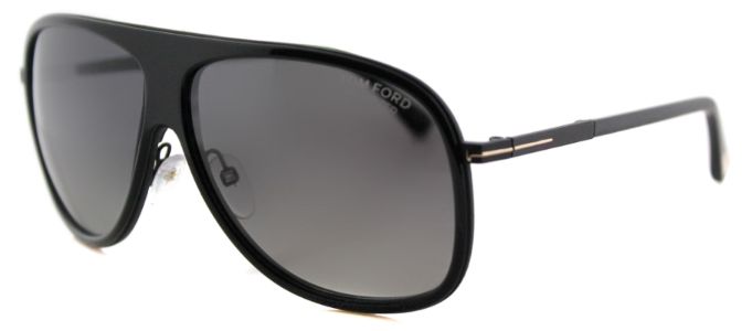 Tom Ford TF 462 01D Aviator Plastic Black Sunglasses with Grey Gradient Polarized Lens sold by Gaffos