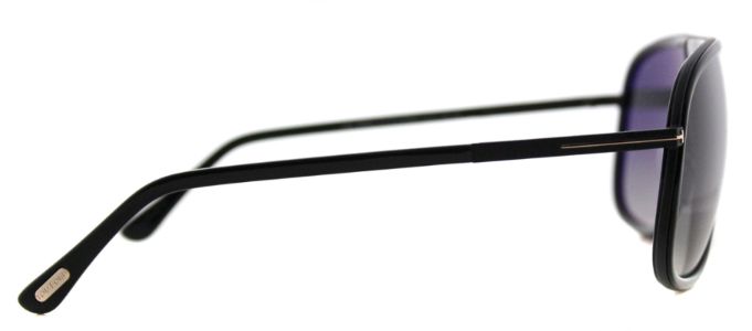 Tom Ford TF 462 01D Aviator Plastic Black Sunglasses with Grey Gradient Polarized Lens sold by Gaffos
