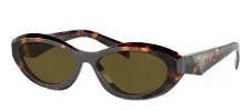 Prada PR 26ZS 14L09Z Oval Plastic Tortoise Sunglasses with Brown Lens sold by Gaffos
