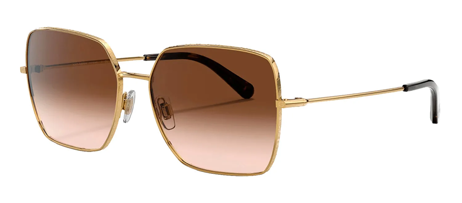 Dolce & Gabbana DG 2242 02/13 Square Metal Gold Sunglasses with Brown Gradient Lens sold by Gaffos product image thumbnail 2