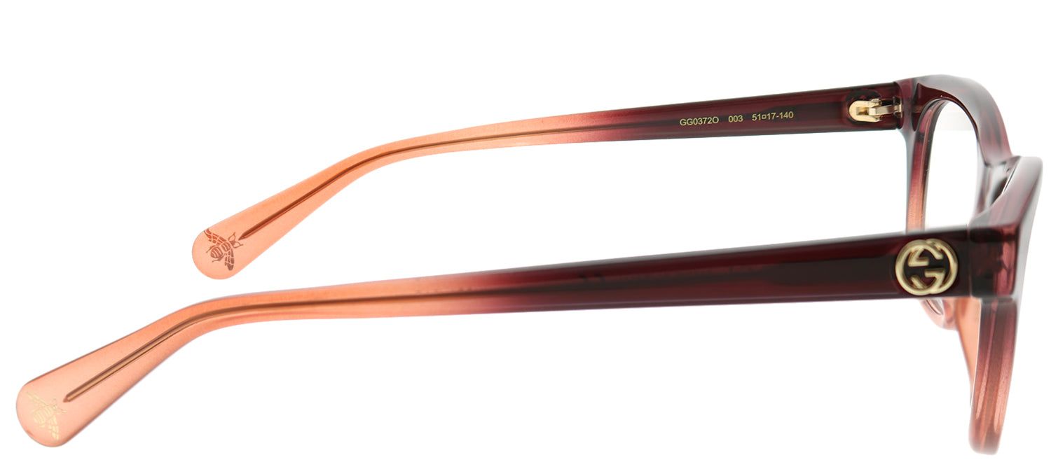 Gucci GG 0372O 003 Rectangle Acetate Brown Eyeglasses with Demo Lens sold by Gaffos product image thumbnail 3