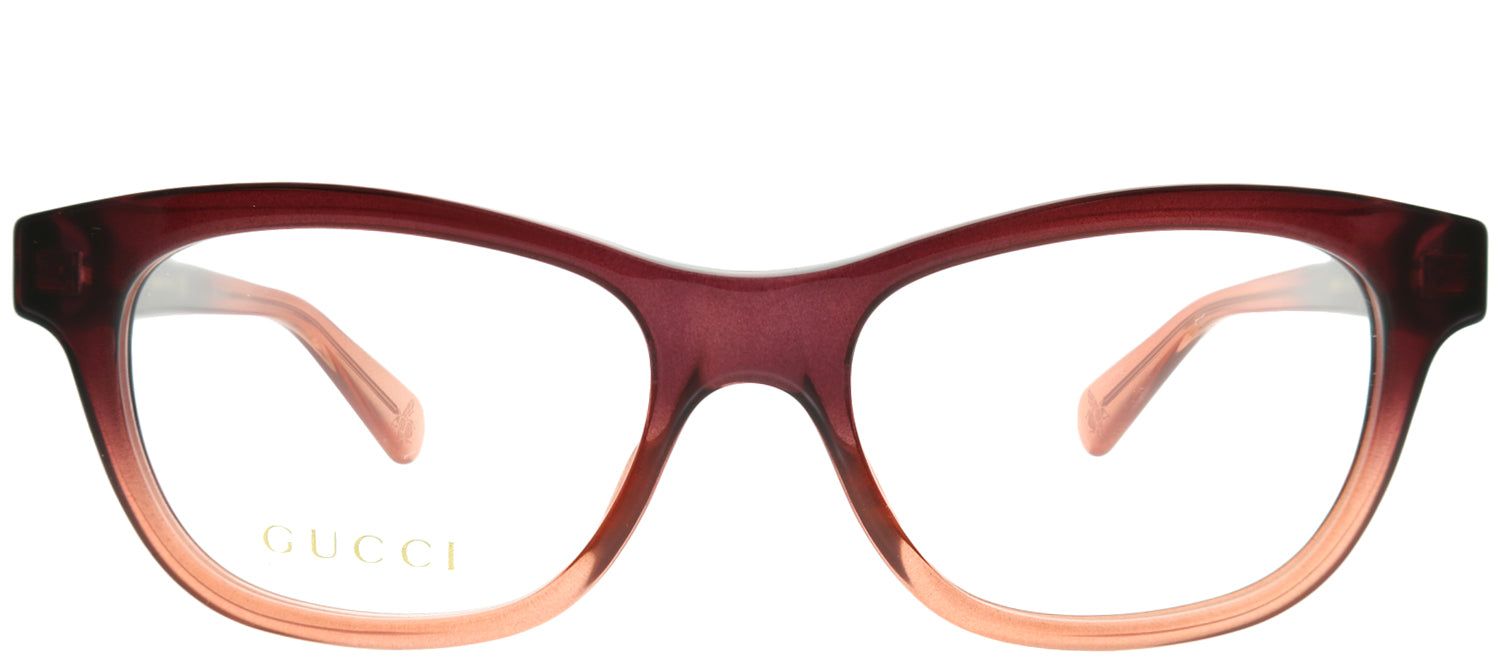 Gucci GG 0372O 003 Rectangle Acetate Brown Eyeglasses with Demo Lens sold by Gaffos