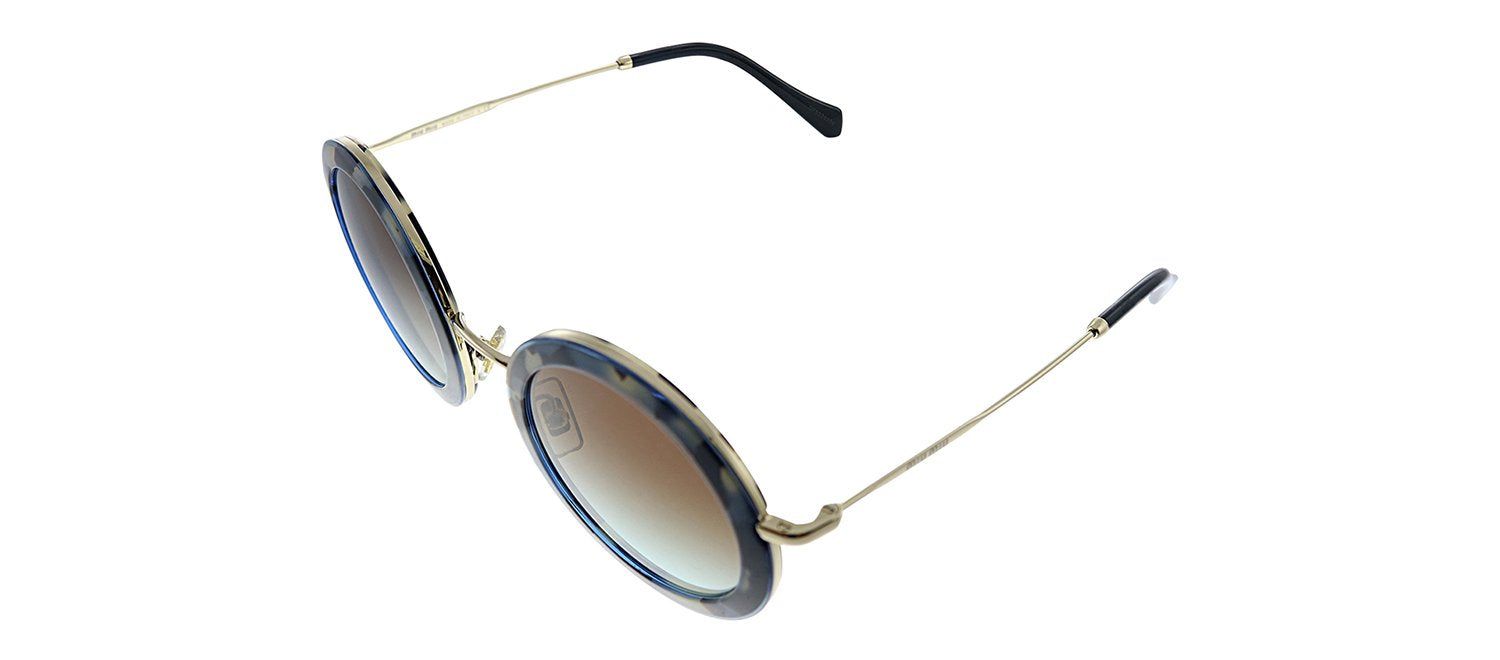 Miu Miu MU 59US 08D07B Round Metal Beige Havana Sunglasses with Brown Gradient Lens sold by Gaffos product image thumbnail 2