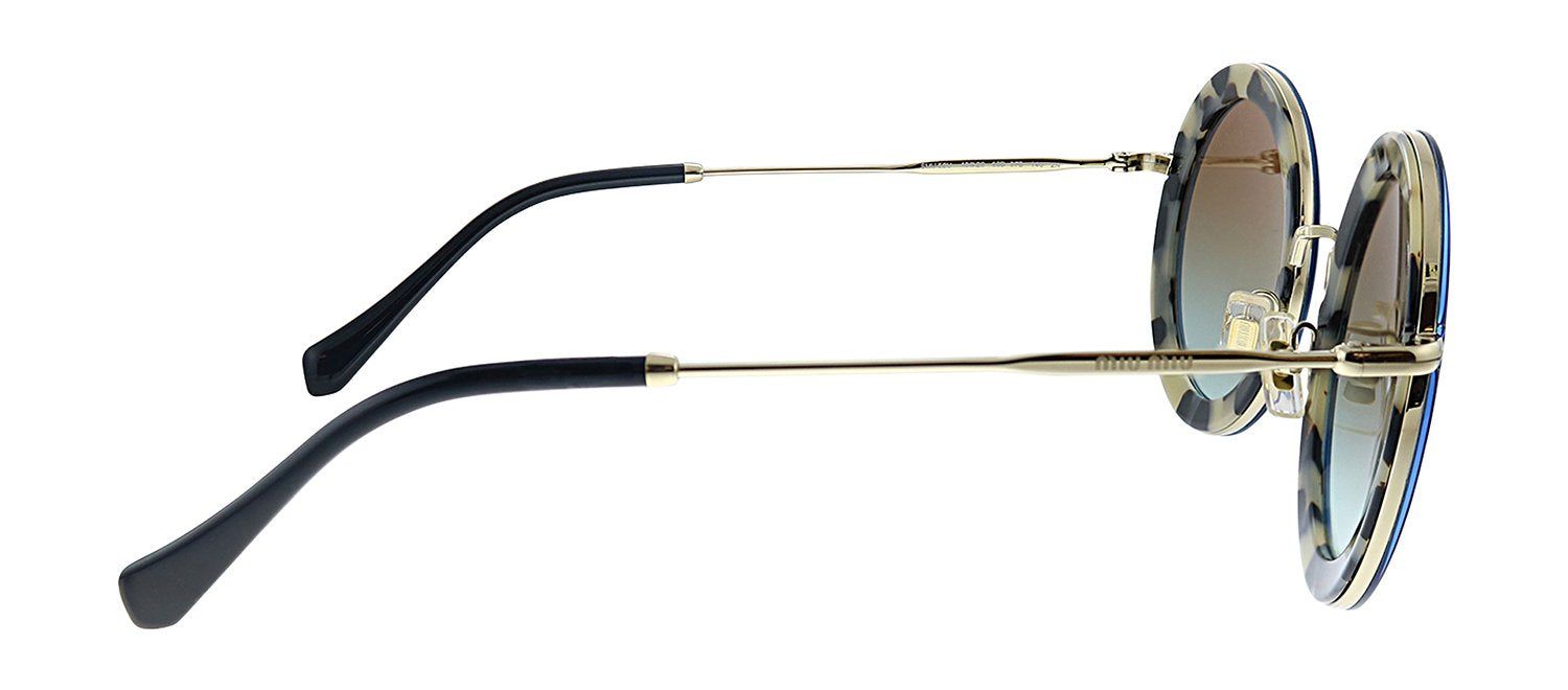 Miu Miu MU 59US 08D07B Round Metal Beige Havana Sunglasses with Brown Gradient Lens sold by Gaffos product image thumbnail 3