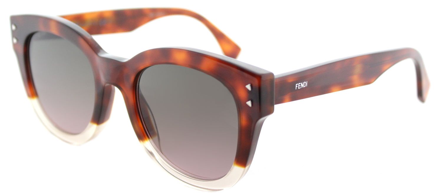 Fendi FF 0239 0T4 Round Plastic Tortoise/ Havana Sunglasses with Pink Gradient Lens sold by Gaffos product image thumbnail 2