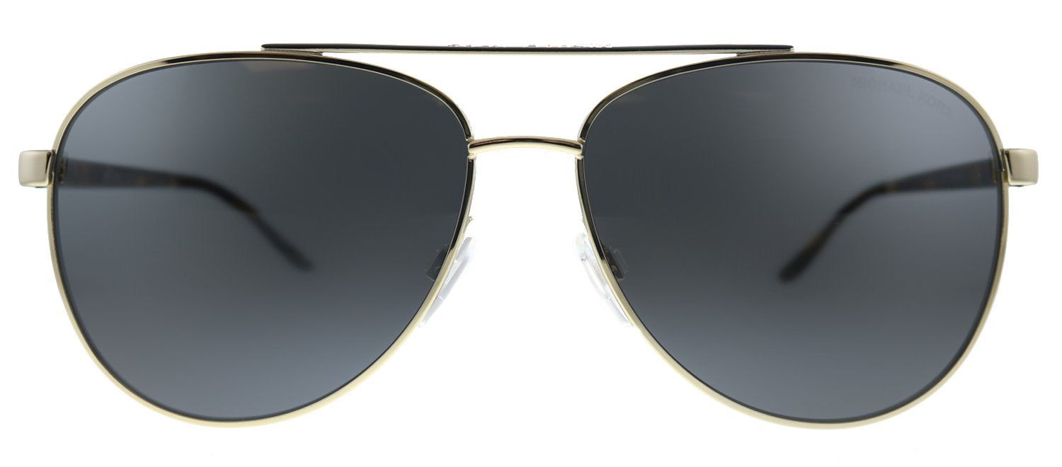 Michael Kors Hvar MK 5007 101487 Aviator Metal Gold Sunglasses with Black Lens sold by Gaffos