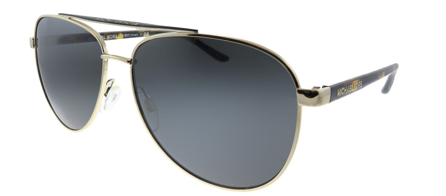 Michael Kors Hvar MK 5007 101487 Aviator Metal Gold Sunglasses with Black Lens sold by Gaffos product image thumbnail 2