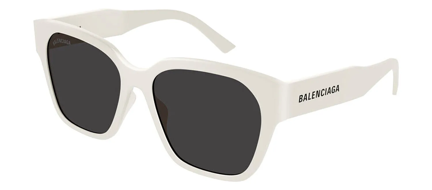 Balenciaga BB 0215S 003 Square Plastic Ivory Sunglasses with Grey Lens sold by Gaffos