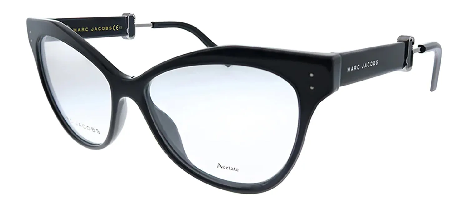 Marc Jacobs Marc 133 807 Cat-Eye Plastic Black Eyeglasses with Logo Stamped Demo Lenses sold by Gaffos product image thumbnail 2