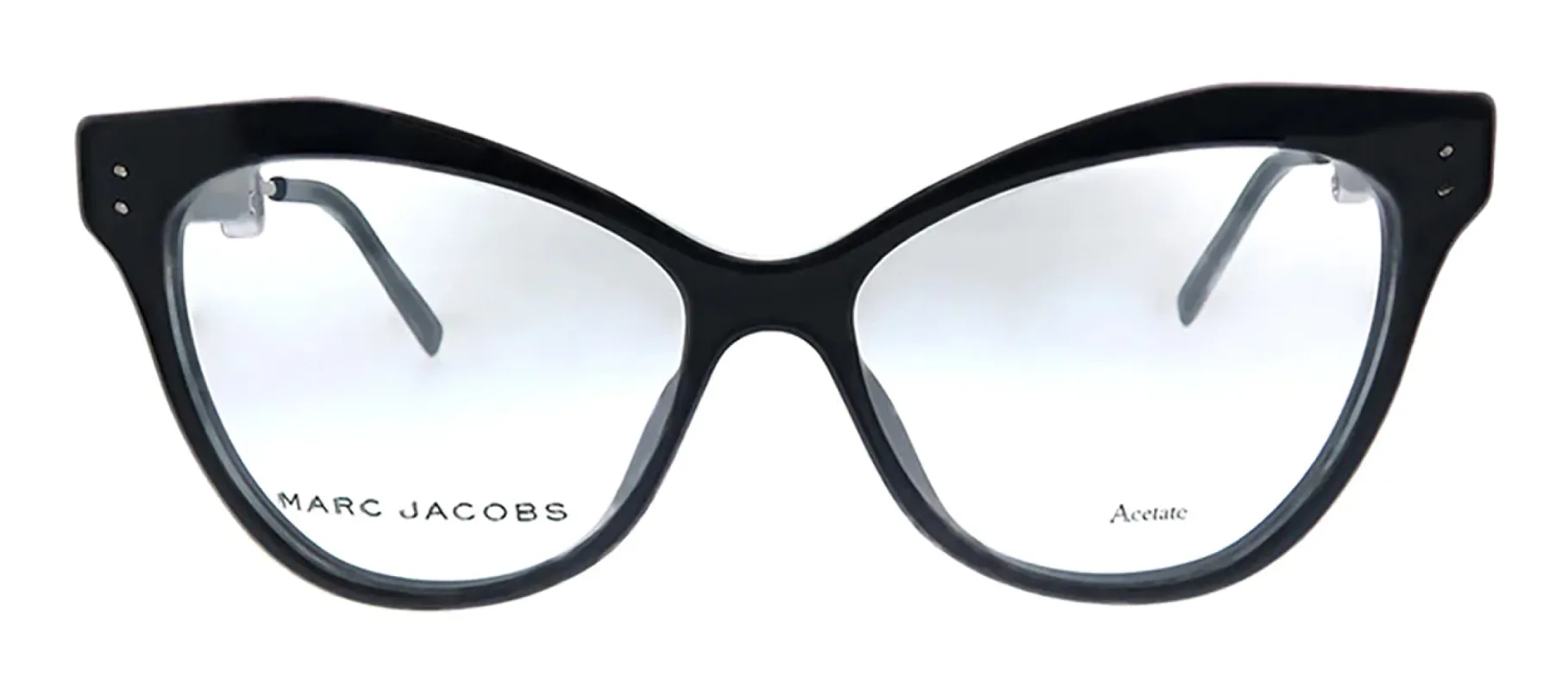Marc Jacobs Marc 133 807 Cat-Eye Plastic Black Eyeglasses with Logo Stamped Demo Lenses sold by Gaffos