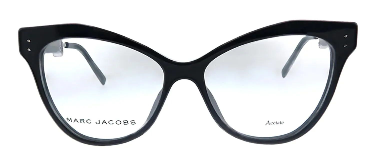 Marc Jacobs Marc 133 807 Cat-Eye Plastic Black Eyeglasses with Logo Stamped Demo Lenses sold by Gaffos
