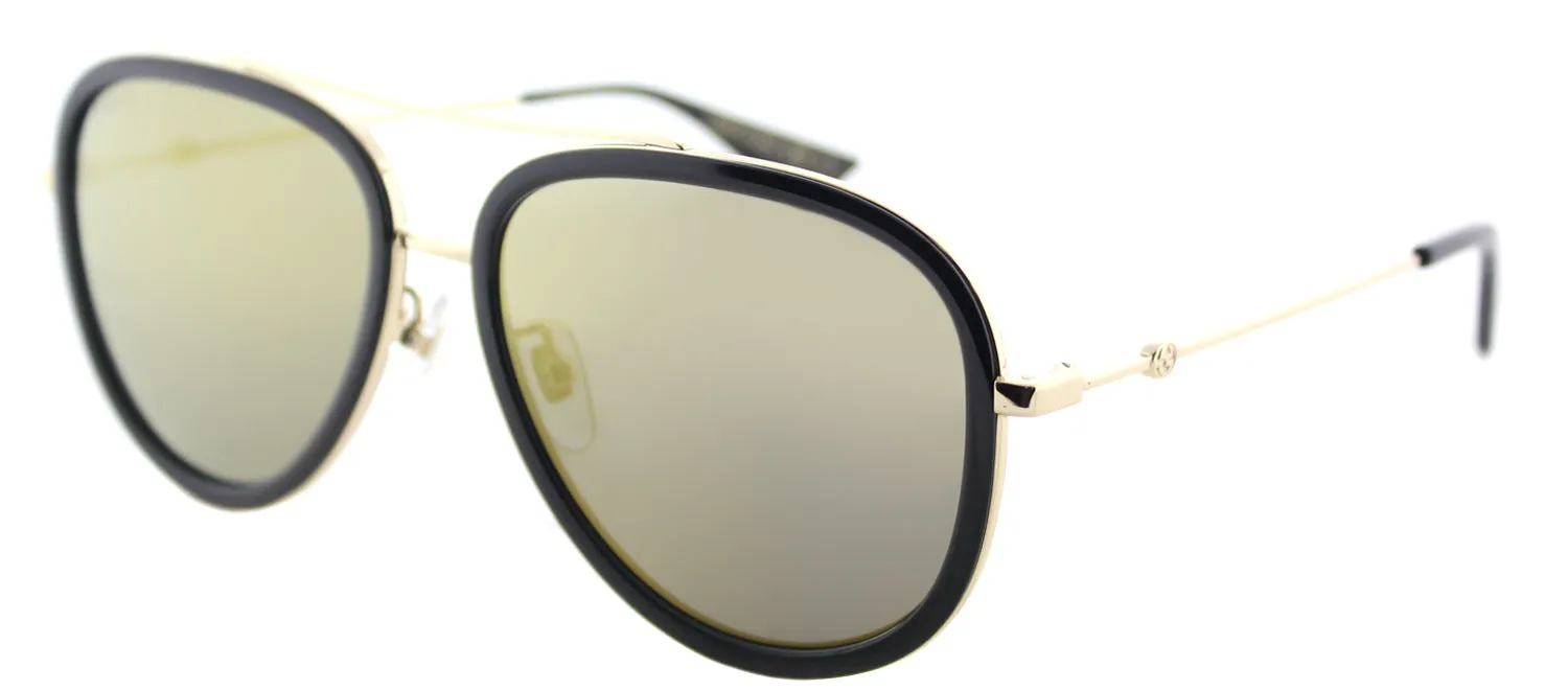 Gucci GG 0062S 001 Aviator Metal Gold Sunglasses with Gold Mirror Lens sold by Gaffos product image thumbnail 2