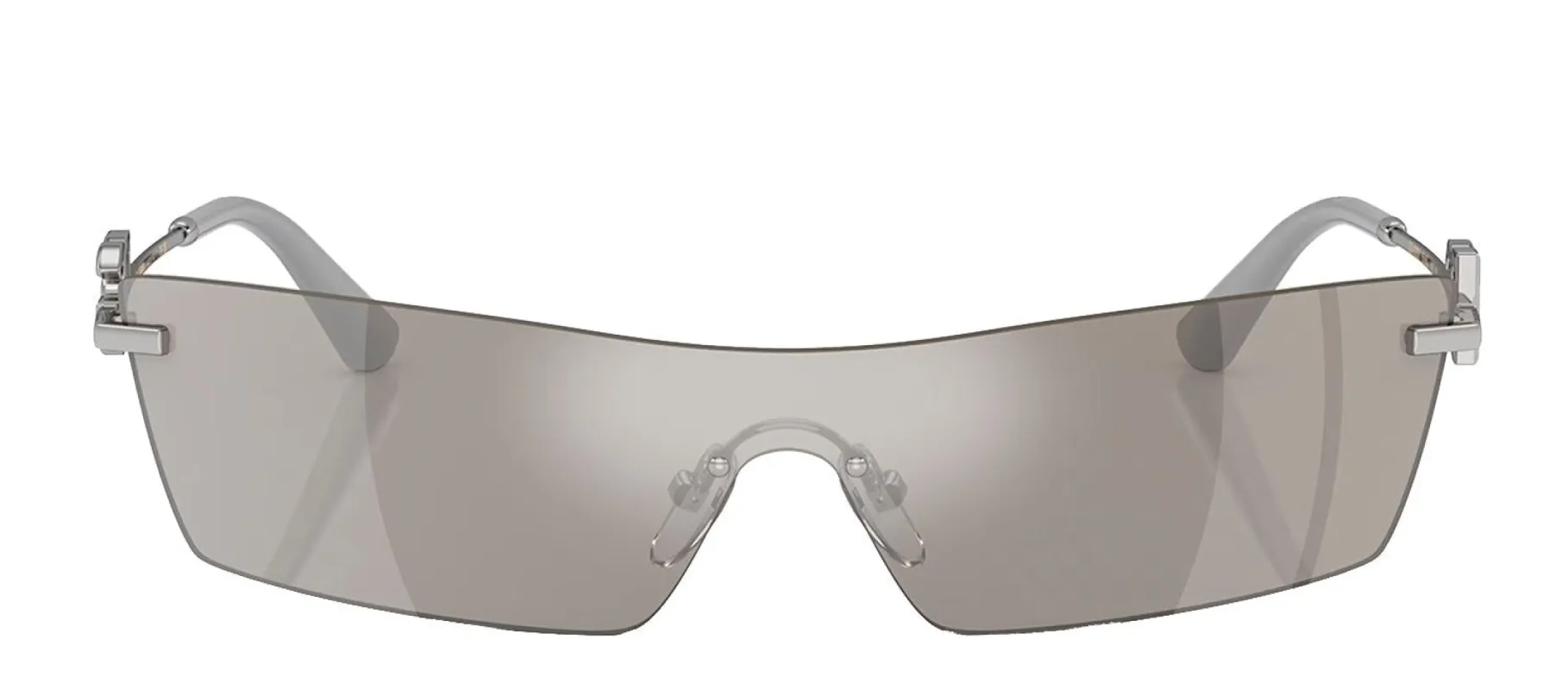 Dolce & Gabbana DG 2292 05/6G Shield Metal Silver Sunglasses with Grey Mirror Lens sold by Gaffos