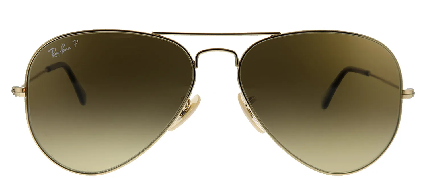 Ray-Ban RB 3025 001/M2 Aviator Metal Gold Sunglasses with Brown Gradient Lens sold by Gaffos