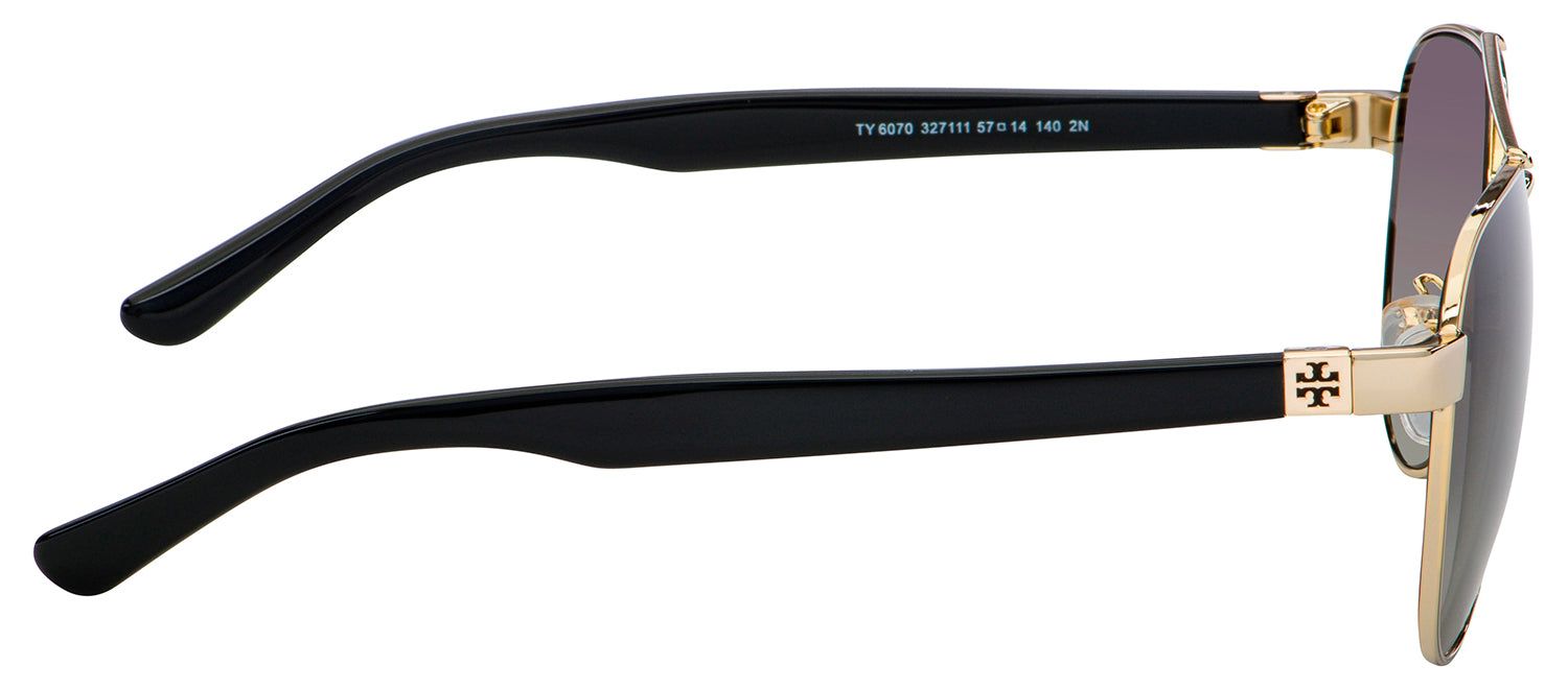 Tory Burch TY 6070 327111 Aviator Metal Gold Sunglasses with Grey Gradient Lens sold by Gaffos product image thumbnail 3