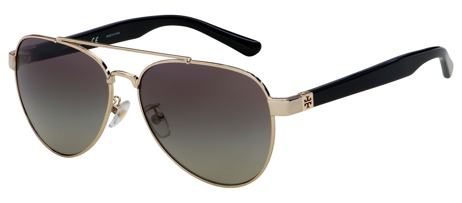 Tory Burch TY 6070 327111 Aviator Metal Gold Sunglasses with Grey Gradient Lens sold by Gaffos product image thumbnail 2