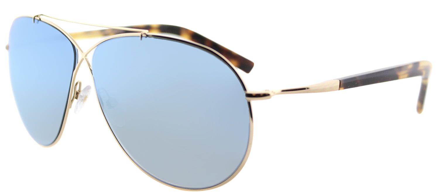 Tom Ford TF 374 28X Aviator Metal Gold Sunglasses with Blue Mirror Lens sold by Gaffos product image thumbnail 2