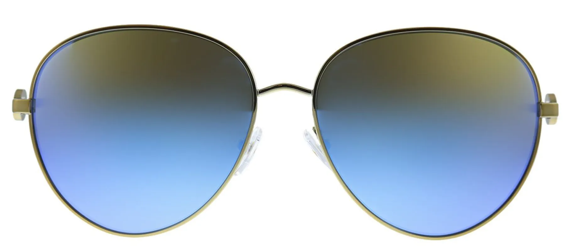 Tory Burch TY 6082 329622 Aviator Metal Silver Sunglasses with Blue Mirrored Polarized Lens sold by Gaffos