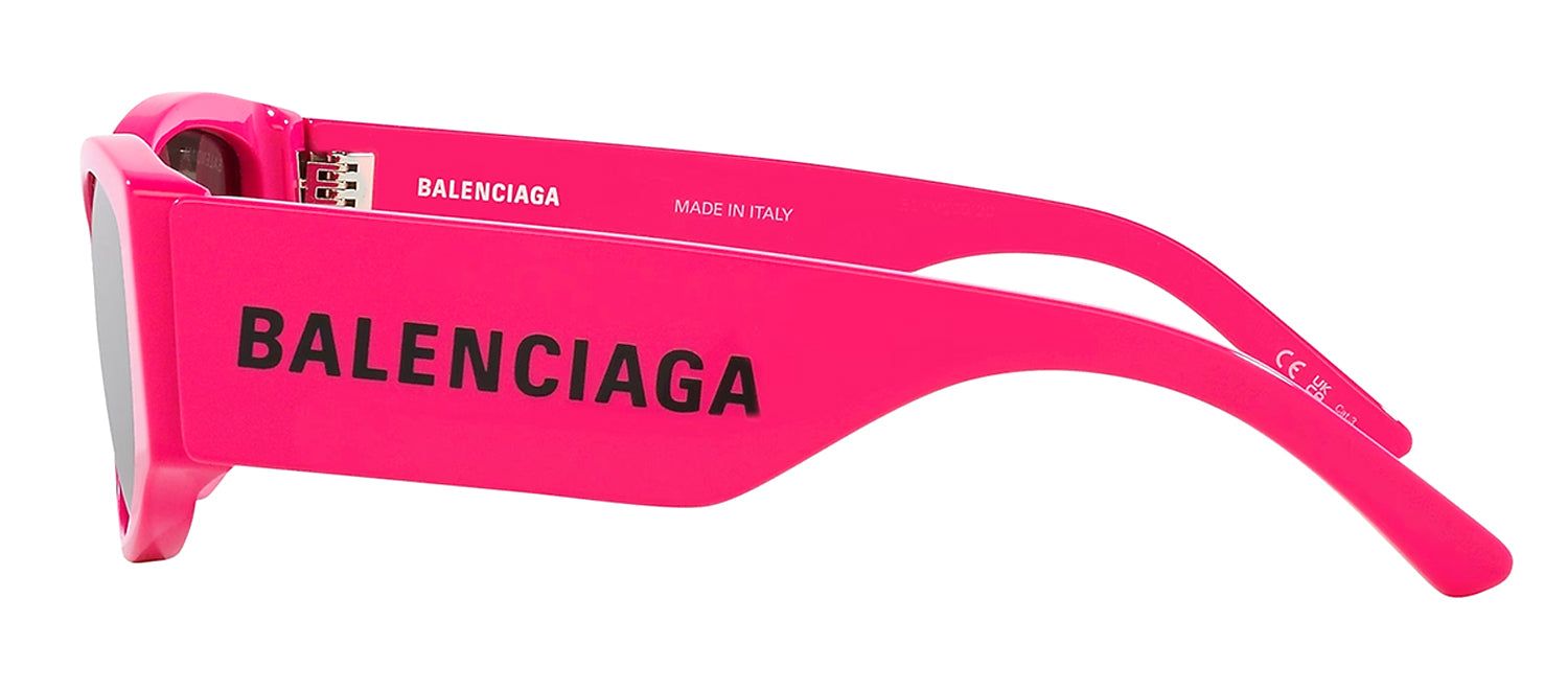 Balenciaga EVERYDAY BB 0258S 004 Oval Plastic Pink Sunglasses with Grey Lens sold by Gaffos product image thumbnail 3