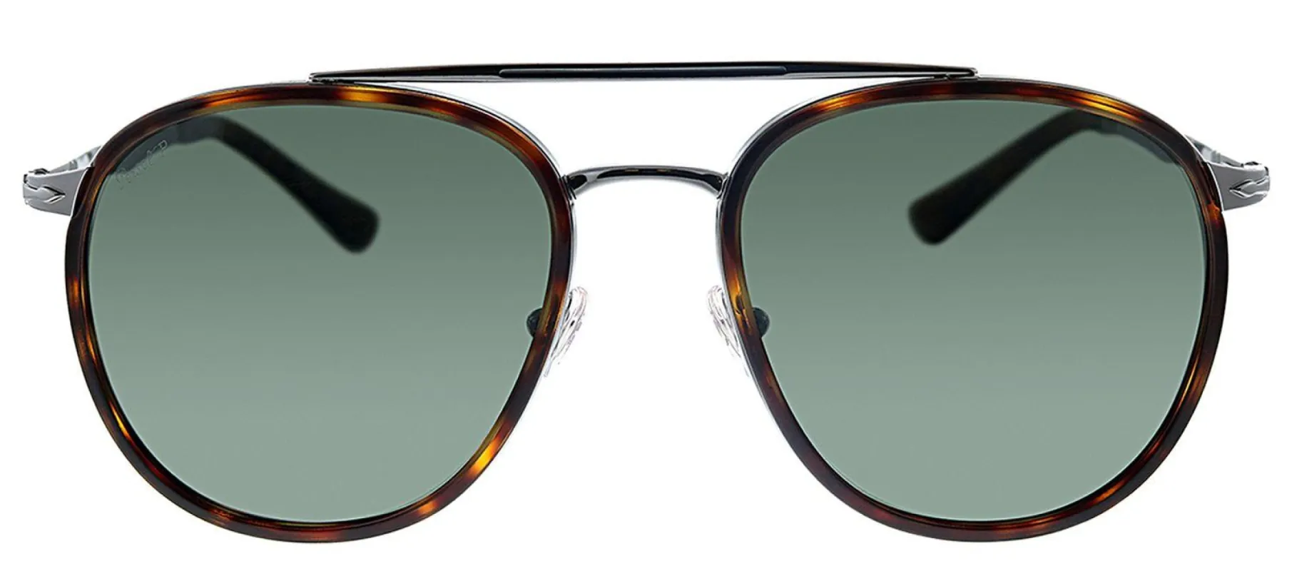 Persol PO 2466S 513/58 Pilot Metal Havana Sunglasses with Green Polarized Lens sold by Gaffos