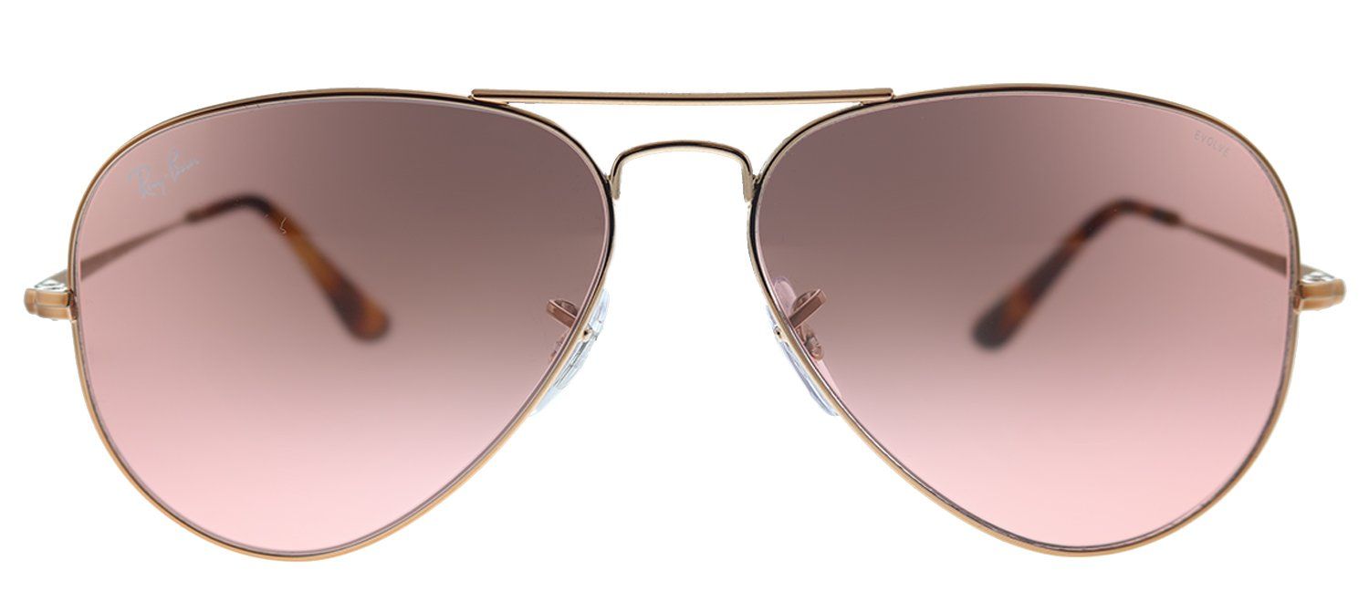 Ray-Ban RB 3689 9151AA Aviator Metal Bronze Sunglasses with Red Gradient Lens sold by Gaffos