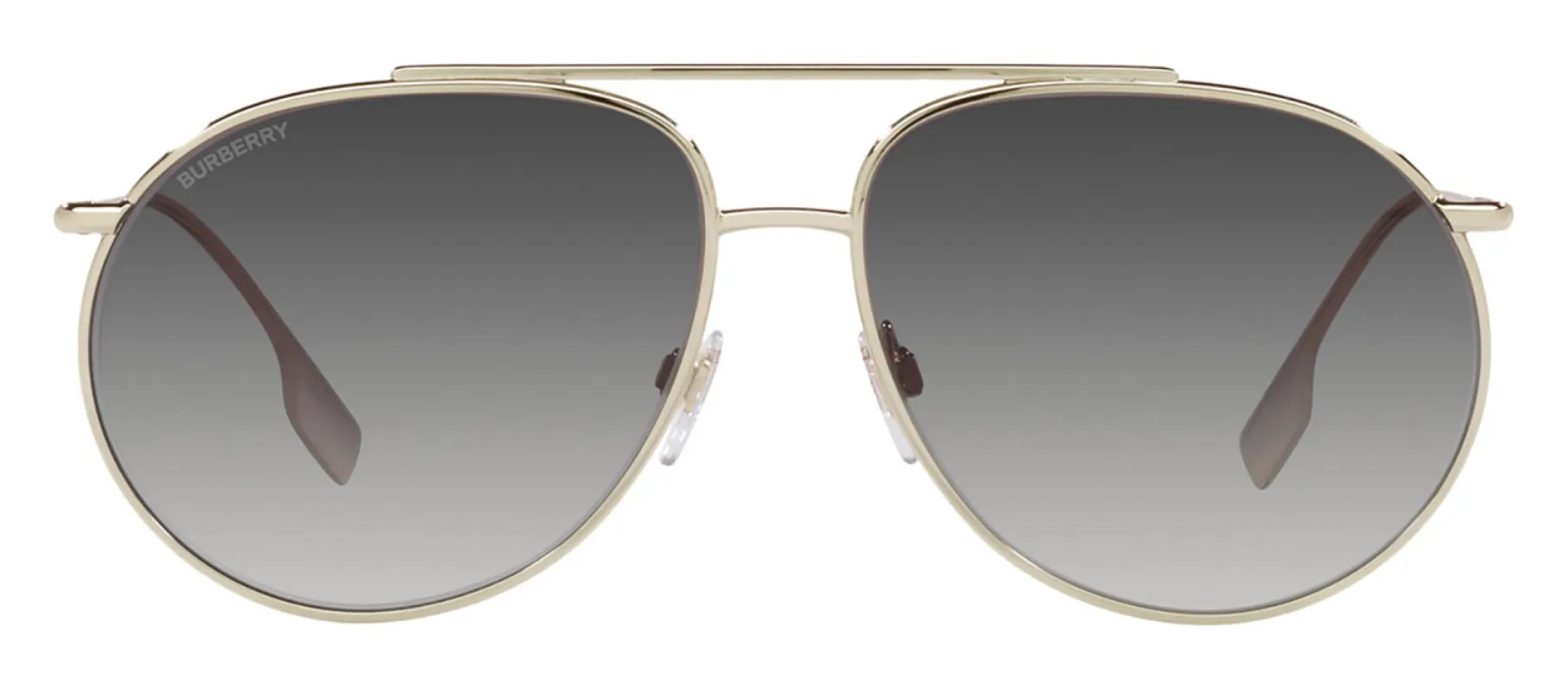 Burberry BE 3138 11098G Pilot Metal Gold Sunglasses with Gray Gradient Lens sold by Gaffos