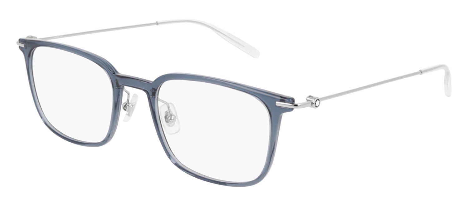 Montblanc MB 0100O 004 Rectangle Metal Grey Eyeglasses with Demo Lens sold by Gaffos