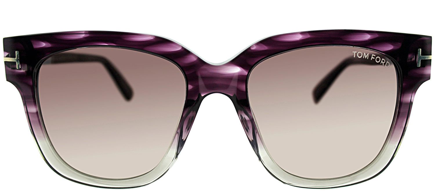 Tom Ford TF 436F 83T Square Plastic Purple Sunglasses with Grey Gradient Lens sold by Gaffos