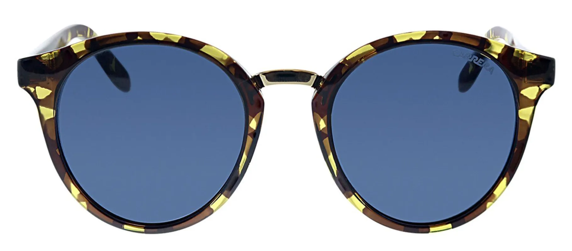 Carrera CA Carrera5036 UTZ Round Plastic Tortoise Sunglasses with Blue Lens made by Gaffos