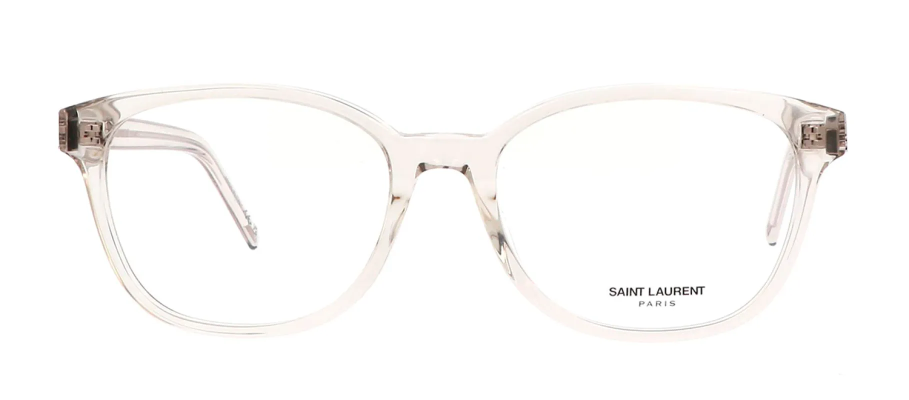 Saint Laurent SL M113O 004 Rectangle Plastic Beige Eyeglasses with Clear Lens sold by Gaffos