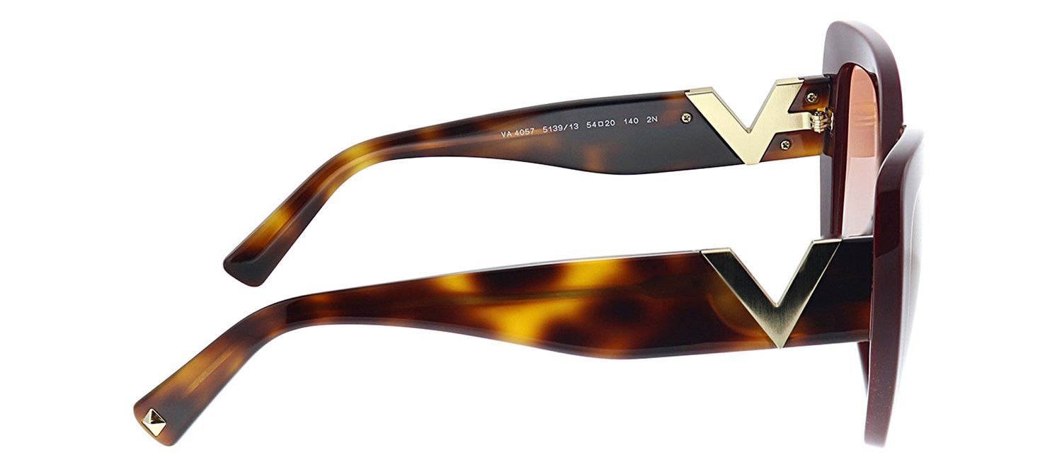 Valentino VA 4057 513913 Butterfly Plastic Burgundy Sunglasses with Brown Gradient Lens sold by Gaffos product image thumbnail 3