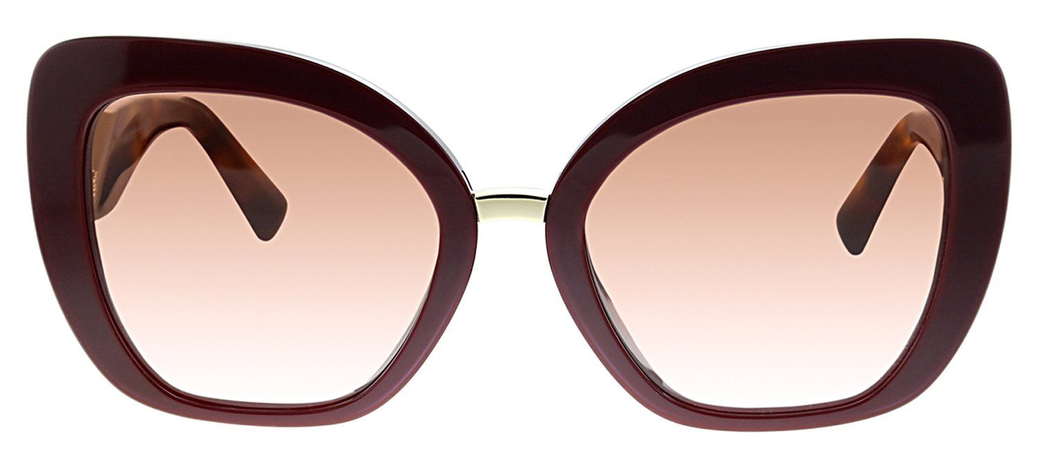 Valentino VA 4057 513913 Butterfly Plastic Burgundy Sunglasses with Brown Gradient Lens sold by Gaffos