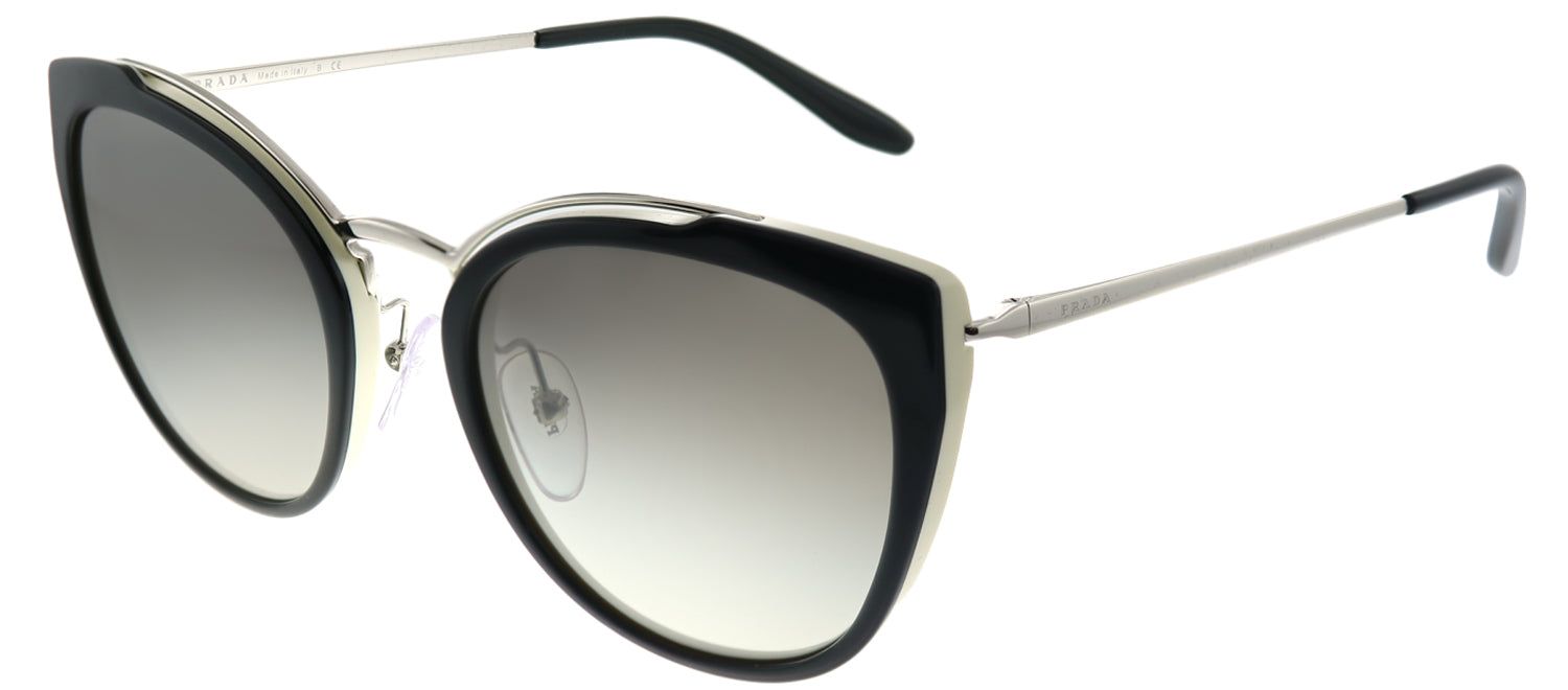 Prada PR 20US 4BK5O0 Cat-Eye Plastic Black Sunglasses with Silver Mirror Lens sold by Gaffos product image thumbnail 2
