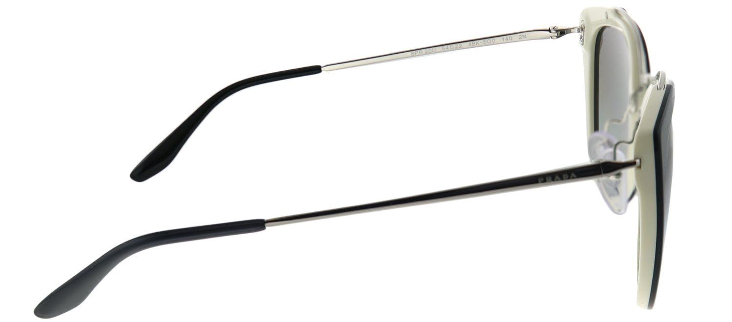 Prada PR 20US 4BK5O0 Cat-Eye Plastic Black Sunglasses with Silver Mirror Lens sold by Gaffos product image thumbnail 3