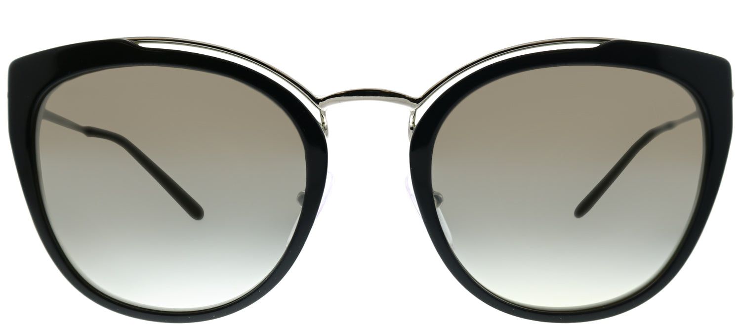 Prada PR 20US 4BK5O0 Cat-Eye Plastic Black Sunglasses with Silver Mirror Lens sold by Gaffos