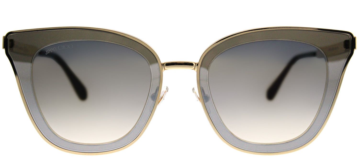 Jimmy Choo JC Lory 2M2 Cat-Eye Metal Gold Sunglasses with Gold Mirror Gradient Lens sold by Gaffos