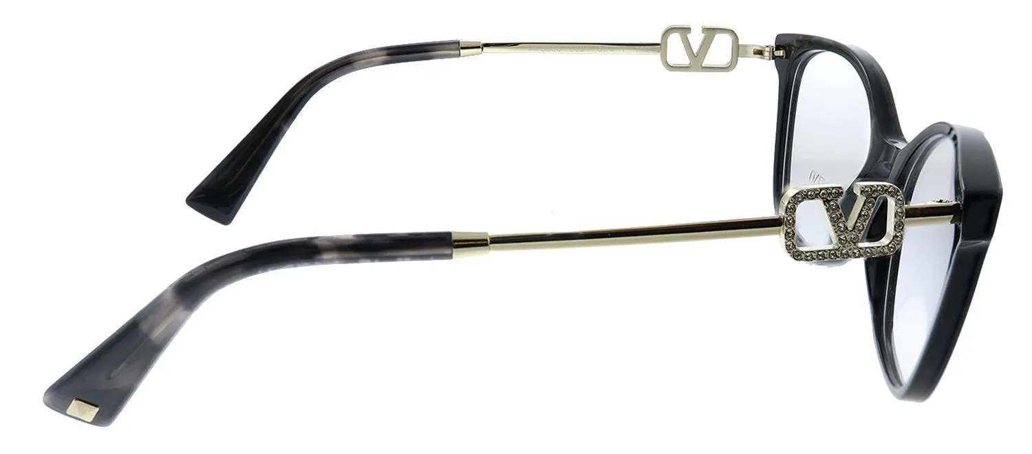 Valentino VA 3050 5001 Butterfly Plastic Black Eyeglasses with Logo Stamped Demo Lens sold by Gaffos product image thumbnail 3