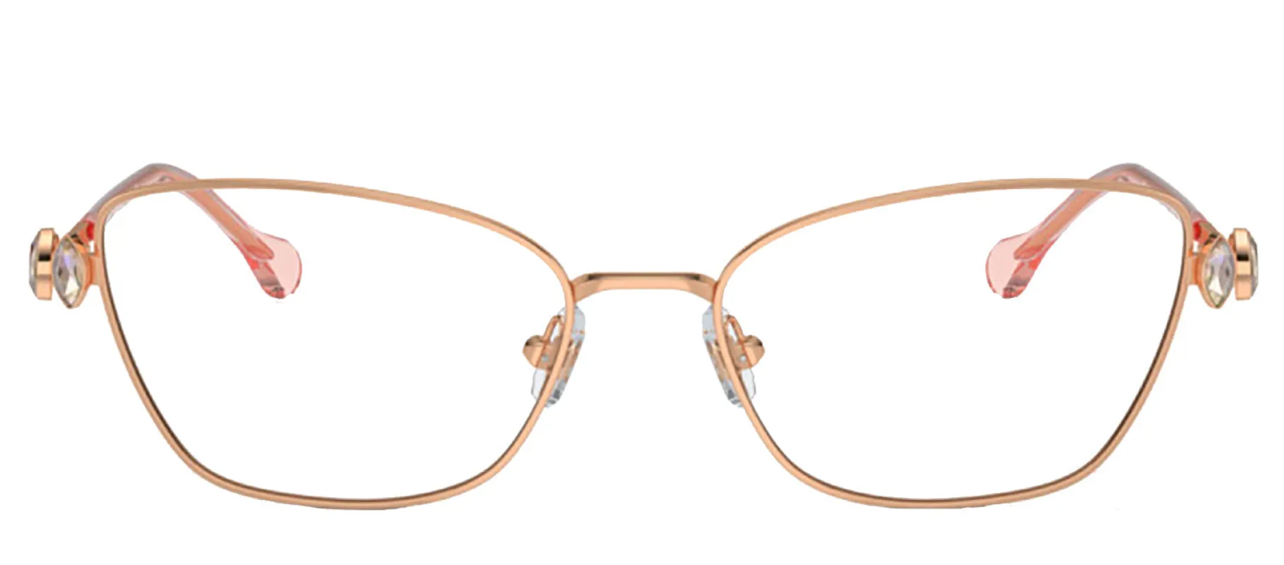 Swarovski SK 1006 4014 Pillow Metal Gold Eyeglasses with Logo Stamped Demo Lenses sold by Gaffos