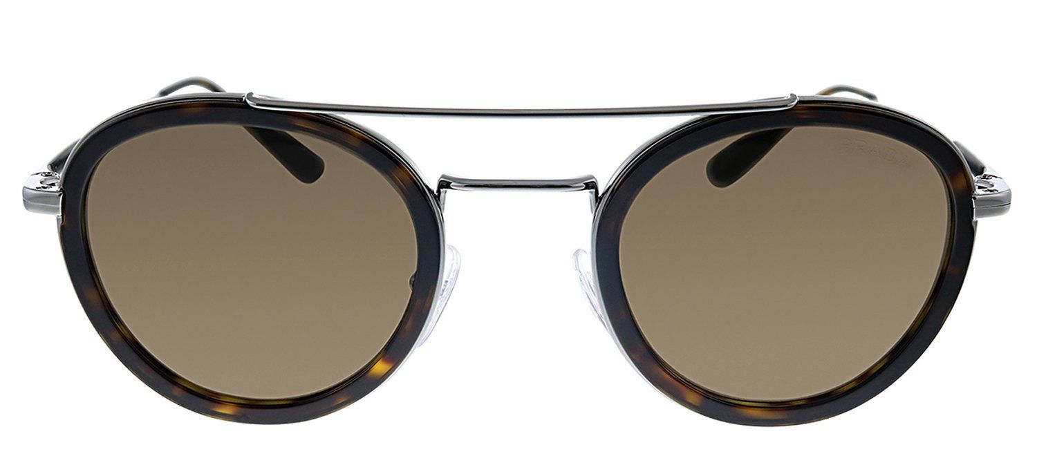 Prada PR 56XS 01A8C1 Oval Metal Havana Sunglasses with Brown Lens sold by Gaffos