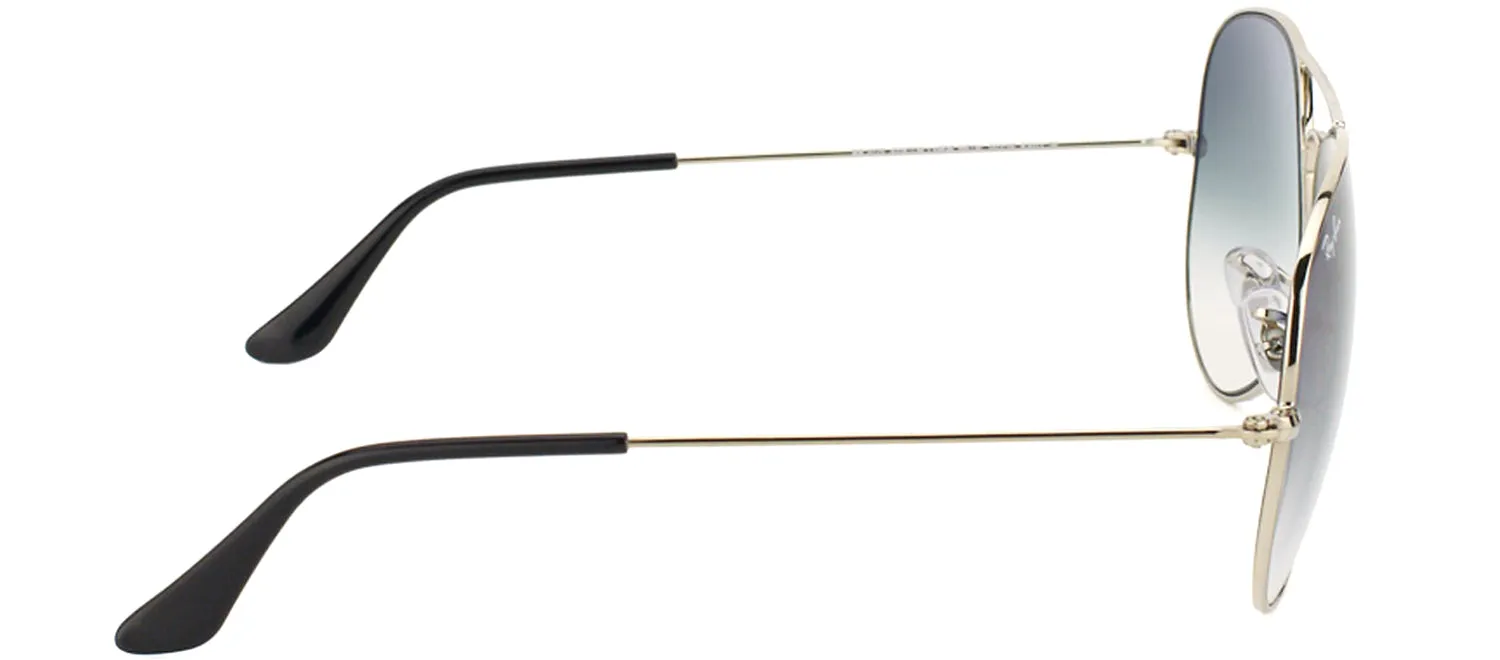 Ray-Ban Aviator Classic RB 3025 003/3F Aviator Metal Silver Sunglasses with Light Blue Gradient Lens sold by Gaffos product image thumbnail 3