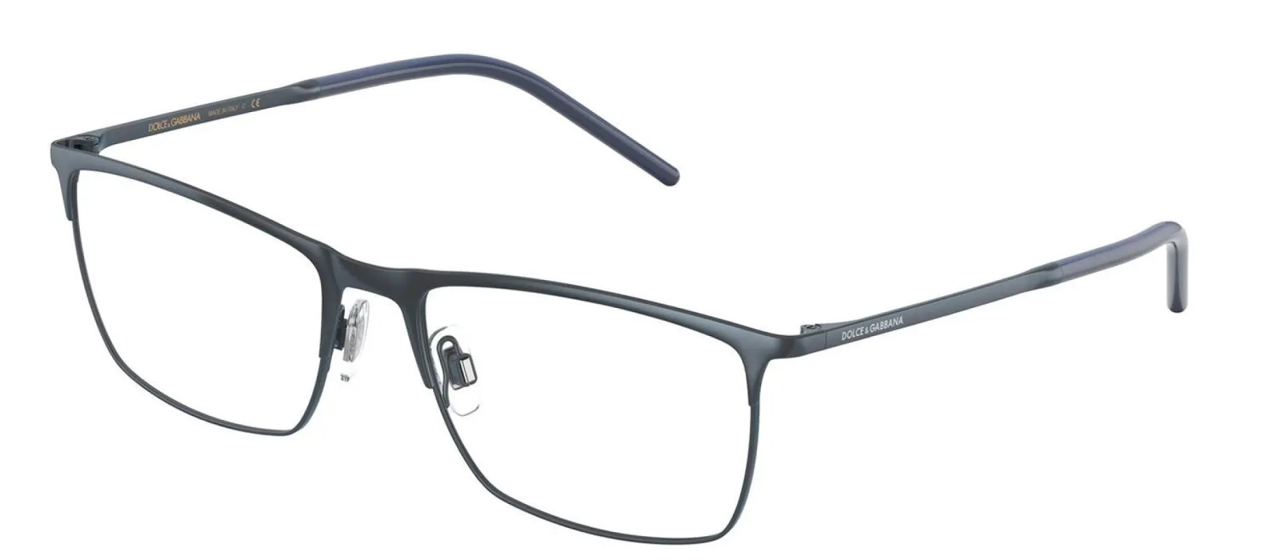 Dolce & Gabbana DG 1309 1358 Rectangle Metal Blue Eyeglasses with Logo Stamped Demo Lens sold by Gaffos