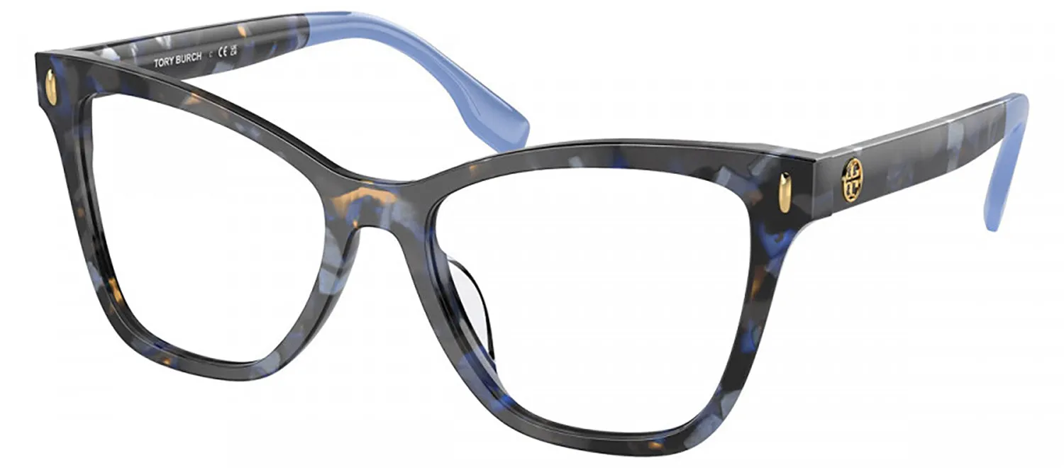 Tory Burch TY 2142U 1957 Cat-Eye Plastic Tortoise Eyeglasses with Logo Stamped Demo Lenses sold by Gaffos