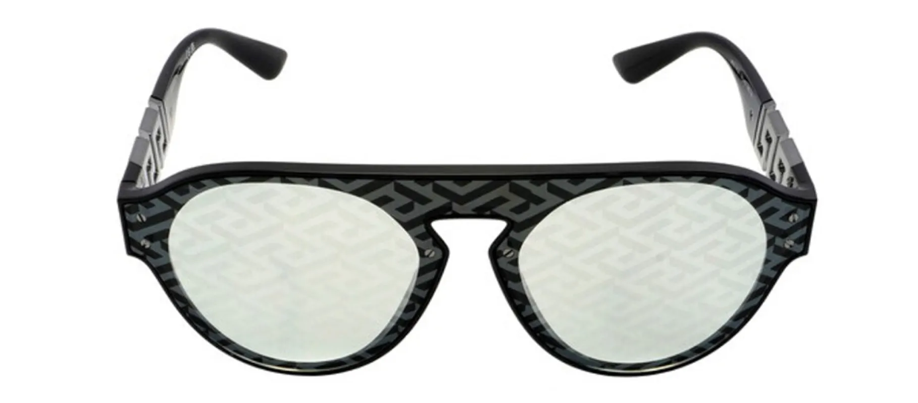 Versace VE 4420 GB1/AL Aviator Plastic Black Sunglasses with Silver Mirror Lens sold by Gaffos