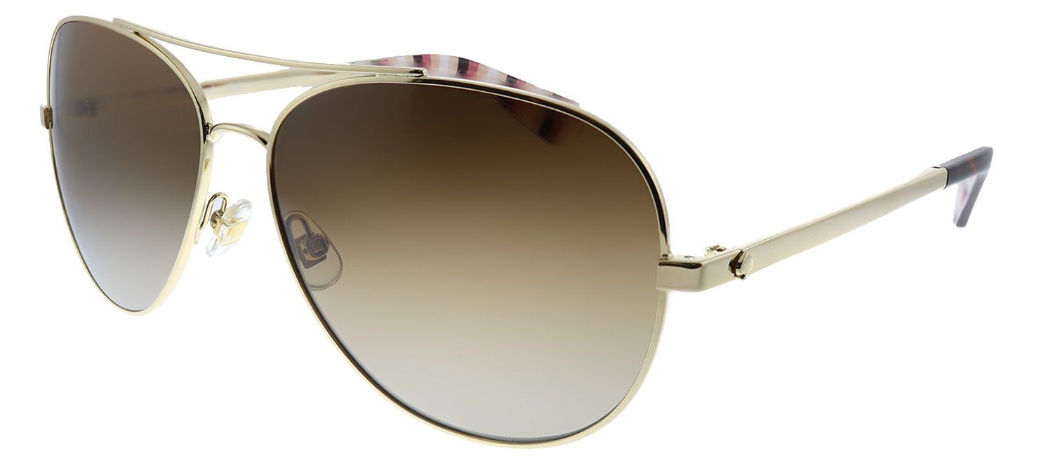 Kate Spade KS AVALINE2/S 013 LA Aviator Metal Gold Sunglasses with Brown Gradient Polarized Lens sold by Gaffos product image thumbnail 2