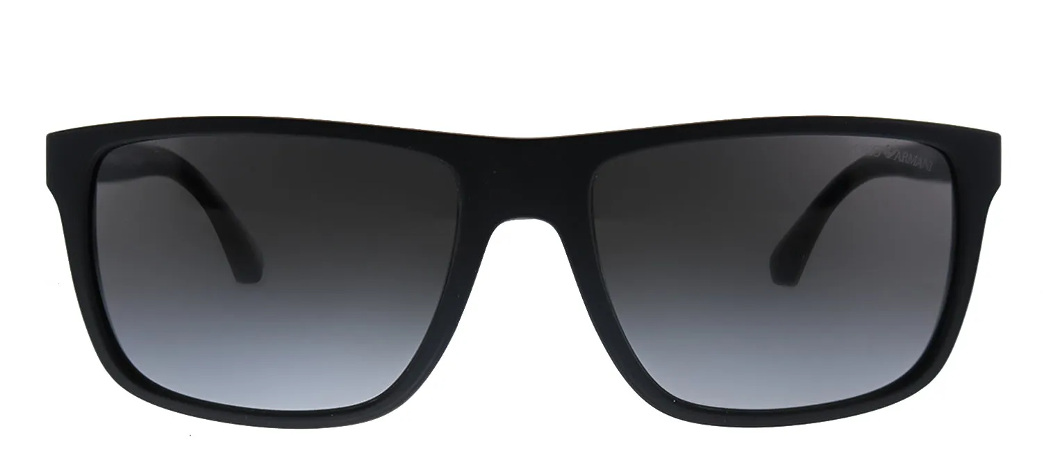 Emporio Armani EA 4033 5229T3 Square Plastic Black Sunglasses with Grey Polarized Lens sold by Gaffos