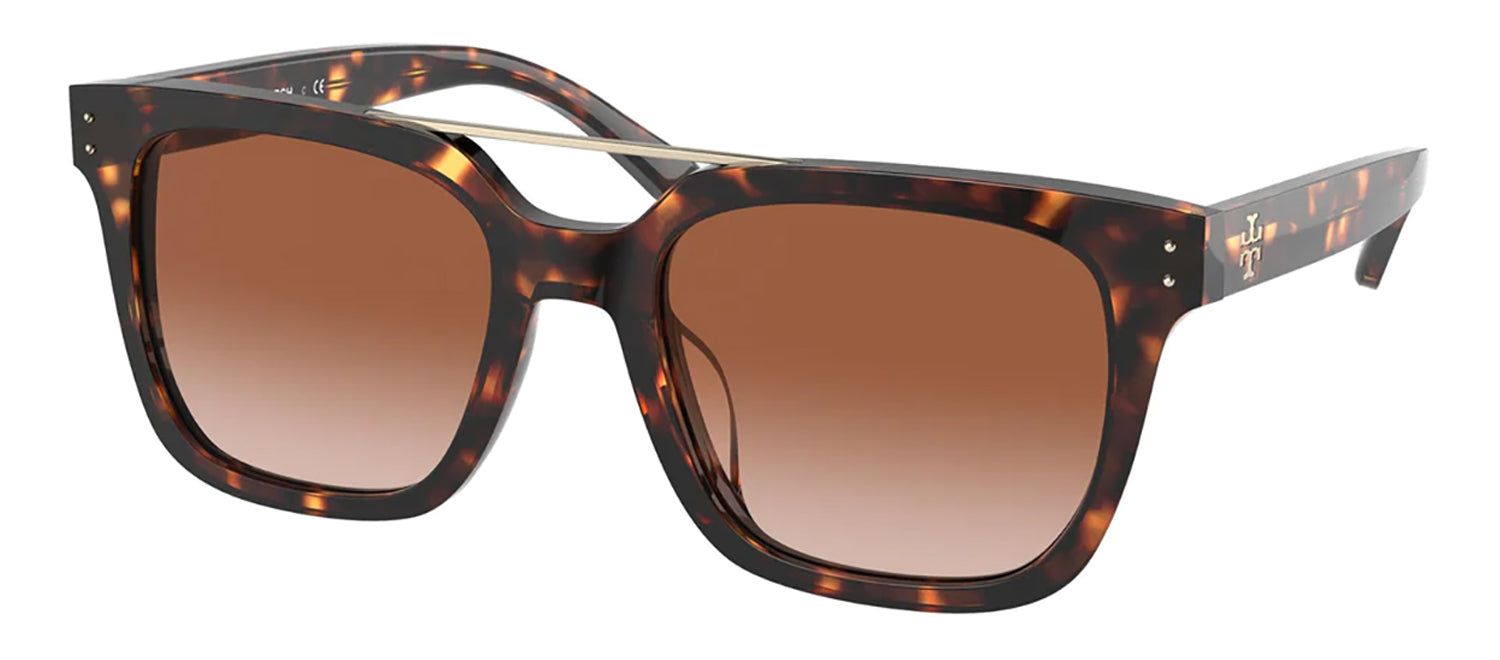 Tory Burch TY 7166U 172813 Rectangle Plastic Dark Tortoise Sunglasses with Brown Gradient Lens sold by Gaffos product image thumbnail 2