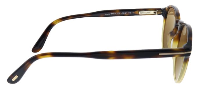 Tom Ford Dante TF 834 55E Round Plastic Havana Sunglasses with Brown Lens sold by Gaffos