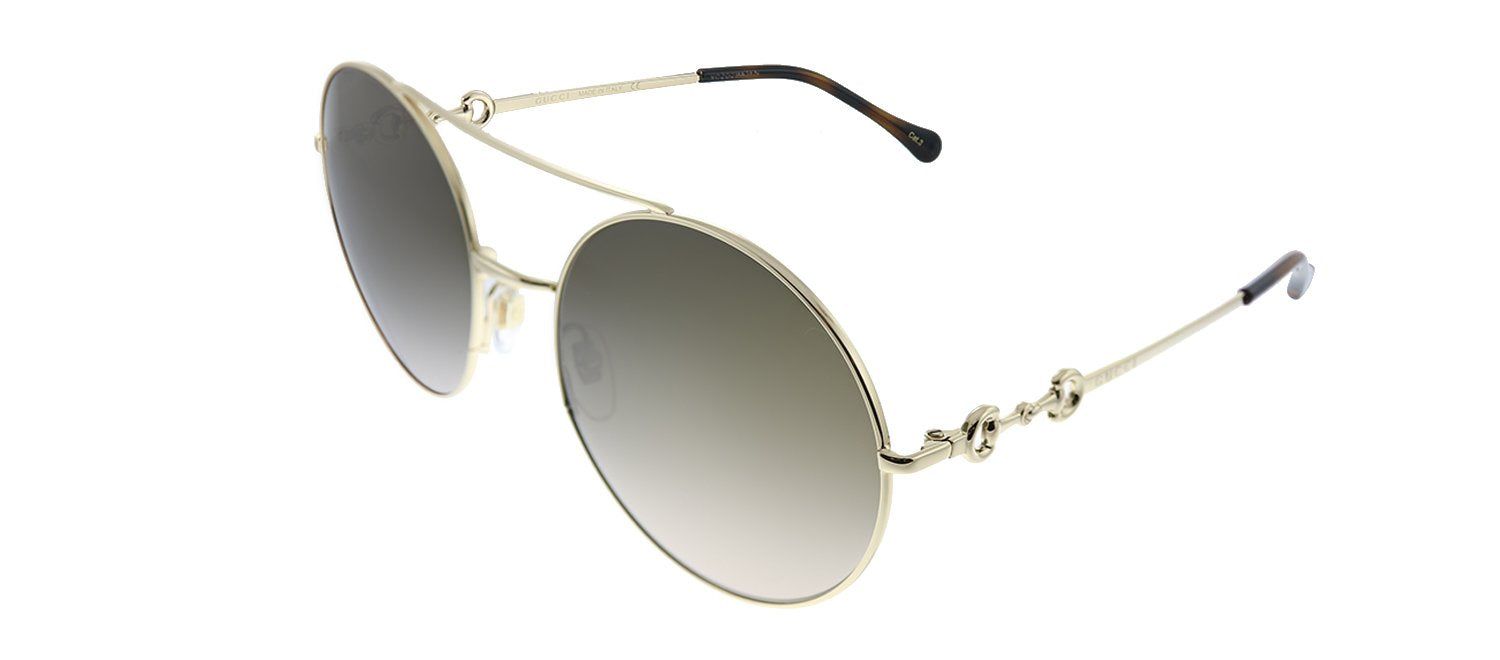 Gucci GG 0878S 002 Round Metal Gold Sunglasses with Brown Gradient Lens sold by Gaffos product image thumbnail 2